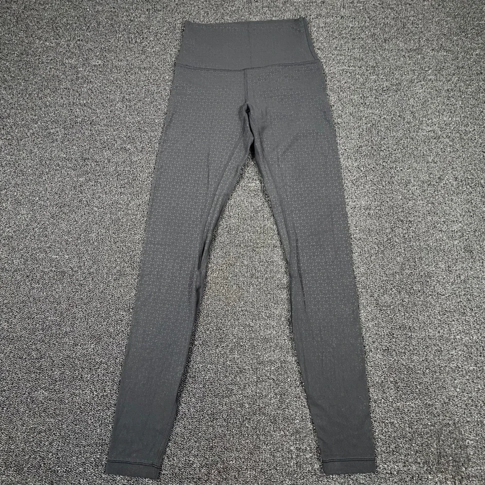 Lululemon Align High Rise Leggings Womens 2 Black Geometric Pattern Yoga Pants